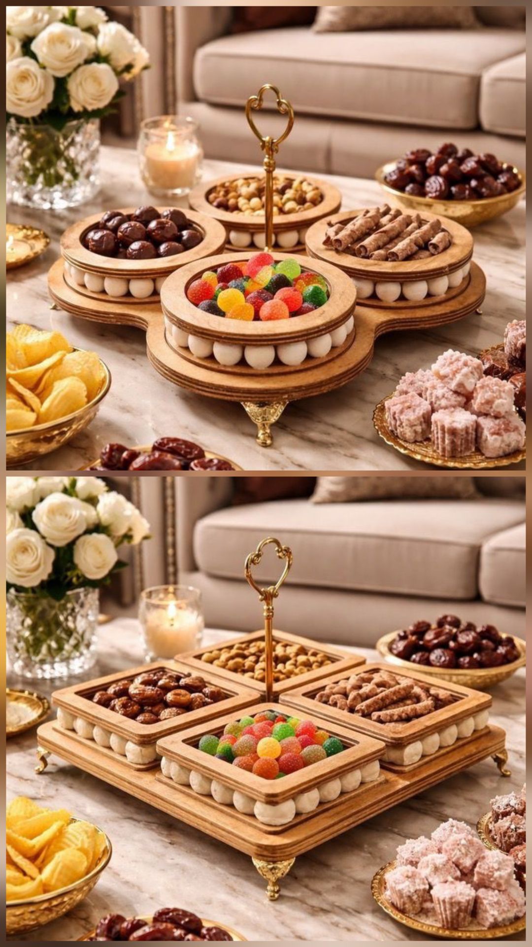 اردو خوری مهره دار چوبی 4خانه